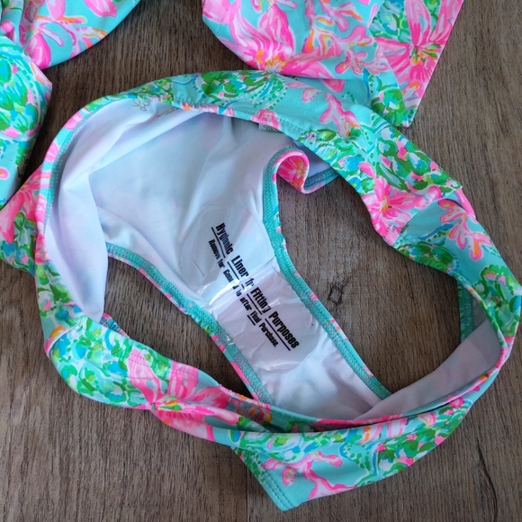 Lilly Pulitzer Kids' Rashguard Swimsuit Set Multi Splashdance Girls' 14 / XL - Picture 5 of 5